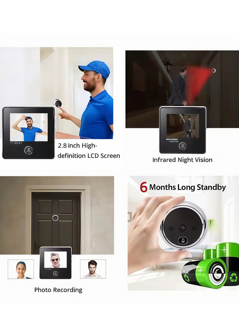 3" LCD Screen Digital Door Camera Electronic Door Viewer Bell IR Night vison Door Peephole Camera Photo Recording 120 degrees Wide View Angle - Image 2